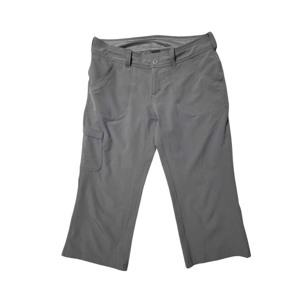 The North Face Gray Capri Straight Leg Mid Rise Pants 4 W Cargo Pocket